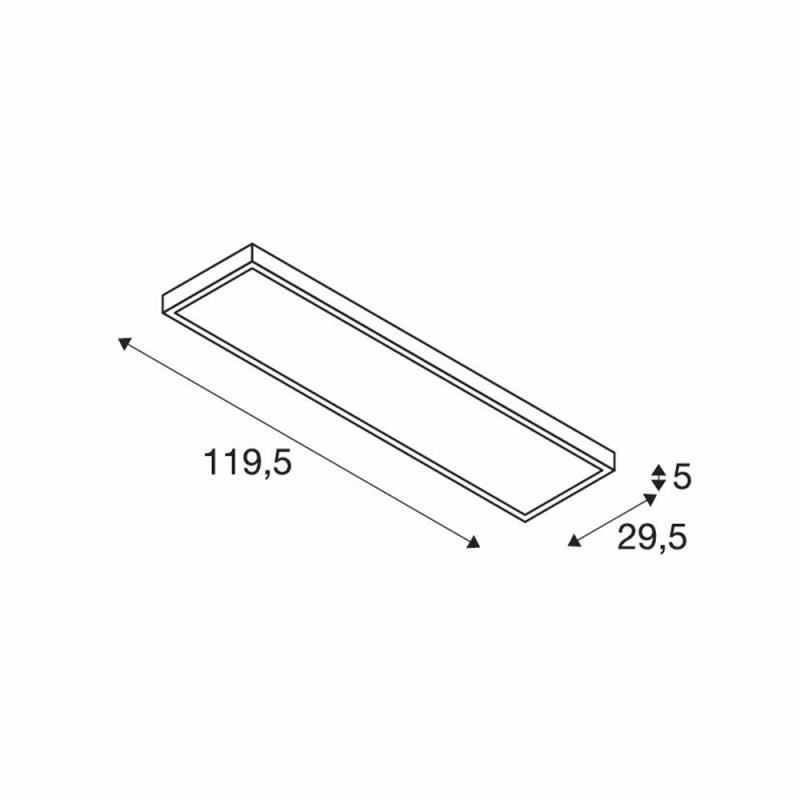 SLV 1003054 Panel DALI LED 45W 1200x300mm grau 3000K